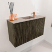 Mondiaz JOYA-DLUX Meuble de salle de bains 70cm - couleur Shadow - Vasque FAYE position Milieu 1 trou de robinet couleur Saba. SW1425106