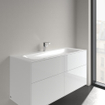 Villeroy & Boch Finion Lavabo pour meuble 120x50cm avec 1 trou pour robinetterie ceramic+ avec trop-plein caché blanc SW106538