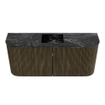 Mondiaz JOYA-DLUX Meuble de salle de bains - 93,2cm - arrondi gauche et droite couleur Shadow - Vasque FAYE position Milieu Sans trou de robinet couleur Lava SW1422904