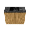 Mondiaz JOYA-DLUX 50cm toiletmeubel - kleur Oak - Wastafel FAYE positie Links Zonder kraangat kleur Lava. SW1422037