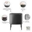 Brabantia Bo Touch Bin Afvalemmer - 36 liter - kunststof binnenemmer - confident grey SW1117501