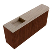 Mondiaz JOYA-DLUX 101.6cm toiletmeubel - ronding rechts kleur Ruby - Wastafel FAYE positie Links 1 kraangat kleur Saba. SW1425622