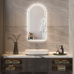 HR Meubles de salle de bain Arc Miroir - 50x100cm - à intensité variable - LED - chauffage SW1419164