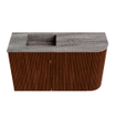 Mondiaz JOYA-DLUX Meuble de toilette 71,6cm - arrondi droit couleur Ruby - Lavabo FAYE position Gauche 1 trou de robinet couleur Oza SW1425534