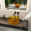Mondiaz Jewel Vasque à poser - 40x15x40 - antibactérien - transparent - gold SW1139690