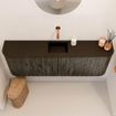Mondiaz JOYA 123.2cm toiletmeubel - ronding links en rechts kleur Shadow - Wastafel FAYE positie Midden Zonder kraangat kleur Urban. SW1421547