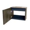 Mondiaz JOYA-DLUX Meuble de salle de bains 50cm - couleur Shadow - Vasque FAYE position Gauche 1 trou de robinet couleur Arena. SW1424786