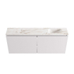 MONDIAZ TURE-DLUX Meuble toilette - 120cm - Cale - EDEN - vasque Frappe - position droite - 1 trou de robinet SW1102712