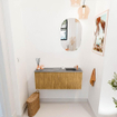 Mondiaz JOYA-DLUX 100cm toiletmeubel - kleur Oak - Wastafel FAYE positie Rechts 1 kraangat kleur Sombra. SW1424272