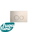 FugaFlow Eccelente Press Bedieningsplaat - bedieningspaneel voor Geberit UP320 inbouwreservoir - dualflush - ronde knoppen - metaal wit mat SW1123675
