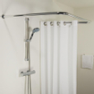 Sealskin Seallux Tringle de rideau de douche Ensemble combiné. Ø 28 mm Aluminium Chrome pour 90x90. 90x90x90 ou 80x170 cm CO276669018