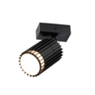 QAZQA Boris Applique murale - 1 lampe - lampe led dimmable - IP44 - Rond - Noir SW1477250