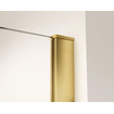 Fortifura Galeria inloopdouche - 30x200cm - mat glas - wandarm - Geborsteld Messing PVD (Goud) SW876827