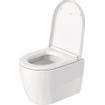 Duravit ME by Starck WC suspendu à fond creux Compact Rimless avec Hygieneglaze 37x48cm 4.5litres avec fixation cachée blanc SW29537