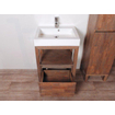 BRAUER Natural Wood Set de meubles 80cm Grey Oak avec lavabo blanc 1 trou pour robinetterie sans miroir SW9152