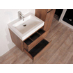 BRAUER Natural Wood Set de meubles 80cm modèle suspendu Grey Oak avec lavabo blanc 1 trou pour robinetterie sans miroir SW9151