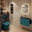 MONDIAZ TURE-DLUX Meuble toilette - 60cm - Smag - EDEN - vasque Lava - position droite - sans trou de robinet SW1104031