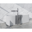 Fortifura Nebbio Badcombinatie-set - thermostaatkraan - wandaansluitbocht met handdouchehouder- gladde doucheslang - staaf handdouche - uitloop - gunmetal SW1238020
