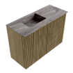 Mondiaz JOYA-DLUX 60cm toiletmeubel - kleur Dusk - Wastafel FAYE positie Links Zonder kraangat kleur Sombra. SW1426127