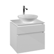 Villeroy & Boch Legato Meuble sous lavabo avec 2 tiroirs pour lavabo à poser 60x50x55cm blanc brillant 0124621