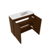 MONDIAZ TURE-DLUX Meuble toilette - 60cm - Rust - EDEN - vasque Ostra - position droite - sans trou de robinet SW1105050