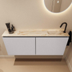 MONDIAZ TURE-DLUX Meuble toilette - 120cm - Cale - EDEN - vasque Frappe - position droite - 1 trou de robinet SW1102712