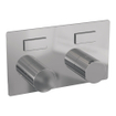 BRAUER Stripe Thermostatische Inbouw Regendouche - drukknoppen - SET 32 - 25cm douchekop - gebogen muurarm - staaf handdouche - doucheslang - geïntegreerde glijstang - chroom SW1434769
