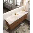 Mondiaz VICA ensemble de meuble de salle de bain - 150cm - meuble sous-vasque repos - 2 tiroirs - lavabo moon double - 2 trous de robinet - version XL 60cm haut SW1089715