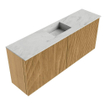 Mondiaz JOYA-DLUX 100cm toiletmeubel - kleur Oak - Wastafel FAYE positie Midden 1 kraangat kleur Opalo. SW1422134