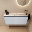 MONDIAZ TURE-DLUX meuble WC 100cm Clay. EDEN lavabo Glace position droite. Avec 1 trou de robinet. SW1103196