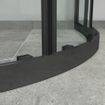 Marenza Slide Quick Fit Douchecabine - kwartrond - 90x90x195cm - helder glas - anti kalk - mat zwart SW491633