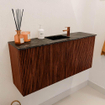 Mondiaz JOYA-DLUX 90cm toiletmeubel - kleur Ruby - Wastafel FAYE positie Midden 1 kraangat kleur Lava. SW1423617