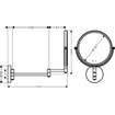 Hansgrohe Logis Universal miroir de rasage 2 bras et grossissant 3x 18cm chrome SW241793