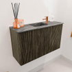 Mondiaz JOYA-DLUX Meuble de salle de bains - 70cm - couleur Shadow - Vasque FAYE position Milieu 1 trou de robinet couleur Sombra. SW1425186