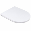 QeramiQ Dely Swirl Staand Toilet - zonder spoelrand - geberit spoelsysteem - slim zitting - mat wit SW1441591