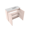 MONDIAZ TURE-DLUX Meuble de toilettes 60 cm Rosee. Lavabo EDEN Opalo position droite. Sans trou de robinet. SW1104482