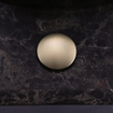 FugaFlow Efficiente Pietra Set de lave-mains - 40x22x10cm - trou de robinet à droite - robinet de lave-mains laiton brossé PVD - bonde - siphon abaissé - Dark Emporador SW1448156