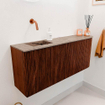 Mondiaz JOYA-DLUX 101.6cm toiletmeubel - ronding rechts kleur Ruby - Wastafel FAYE positie Links Zonder kraangat kleur Arena. SW1425321