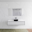 Mondiaz Lagom Meuble salle de bains 140x30.9x45cm Solid Surface Urban 1 tiroir avec lavabo BINX vasque à poser Centre 1 trou de robinet SW409352