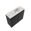 MONDIAZ TURE-DLUX Meuble toilette - 60cm - Urban - EDEN - vasque Glace - position droite - 1 trou de robinet SW1103137