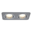 QAZQA Alberto Ensemble spots encastrées - set de 2 spots - 11x17,5cm - y compris ampoule led claire - IP44 - Rectangulaire - Gunmetal SW1477243