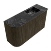 Mondiaz JOYA-DLUX Meuble de salle de bains 71,6cm - arrondi gauche couleur Shadow - Vasque FAYE position droite Sans trou de robinet couleur Lava SW1422863
