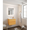 MONDIAZ VICA Ensemble de meuble salle de bain - 60cm - 2 tiroirs - lavabo Denia milieu - 1 trou de robinet - solid surface ocre SW411098