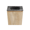 MONDIAZ TURE-DLUX Meuble de toilettes 40 cm Washed Oak. Lavabo EDEN Lava position milieu. Sans trou de robinet. SW1104085