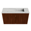 Mondiaz JOYA-DLUX 70cm toiletmeubel - kleur Ruby - Wastafel FAYE positie Rechts 1 kraangat kleur Opalo. SW1423705