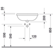 Duravit Philippe Starck 3 halfinbouw wastafel 55x46cm wit 0316415