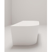 Crosstone by Arcqua Evi solid surface demi-baignoire autoportante 180x80x57 mat blanc SW857169