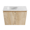 MONDIAZ TURE-DLUX Meuble de toilettes 60 cm Washed Oak. Lavabo EDEN Opalo position gauche. Sans trou de robinet. SW1104609
