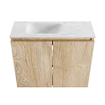 MONDIAZ TURE-DLUX Meuble toilette - 60cm - Washed Oak - EDEN - vasque Opalo - position gauche - sans trou de robinet SW1104609