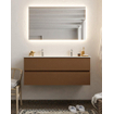MONDIAZ VICA Ensemble de meuble salle de bain - 120cm - 2 tiroirs - lavabo Denia double 2 trous de robinet - céramique - rustique SW411194